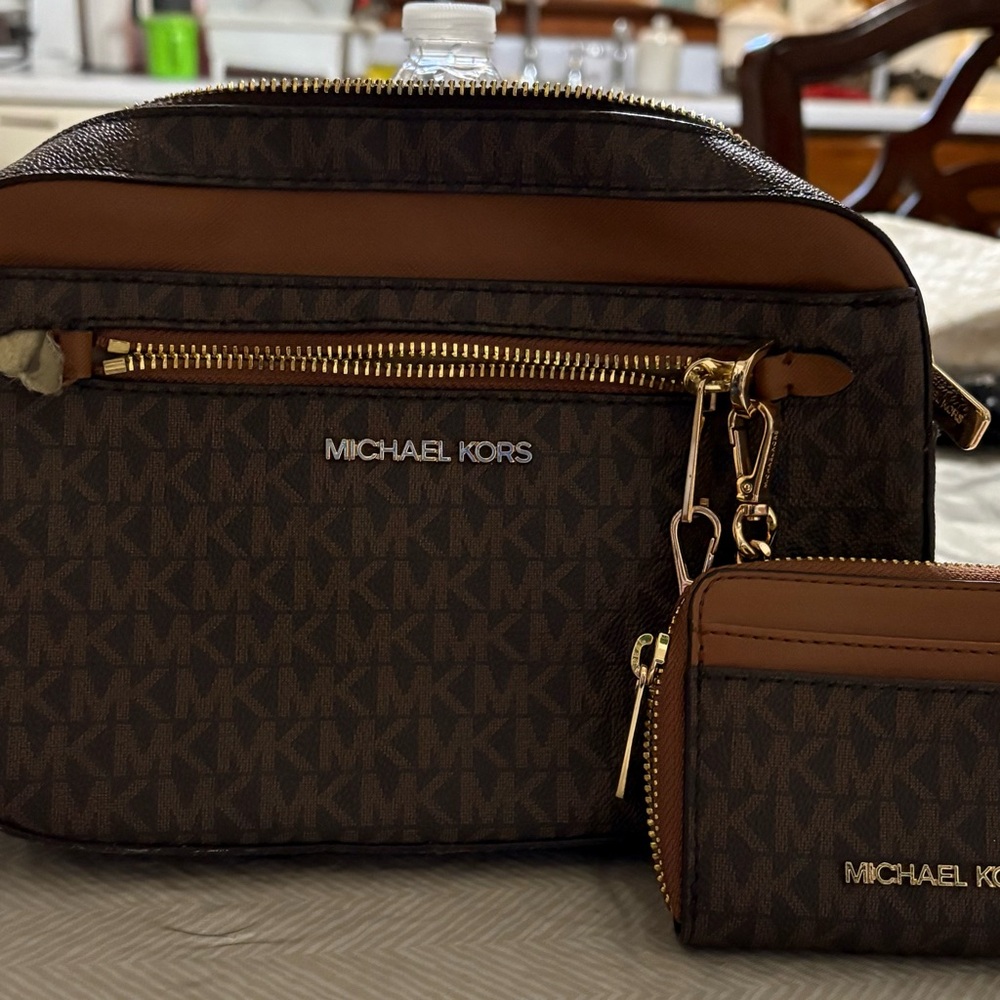 Michael Kors Black and Brown Men's Belt Bag